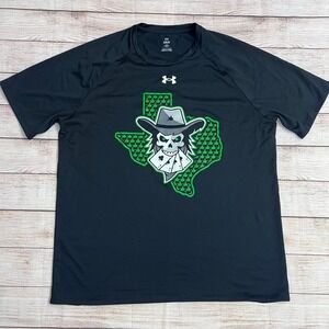 Under Armour T-Shirt Mens Large Black Austin Gamblers Graphic Loose Fit